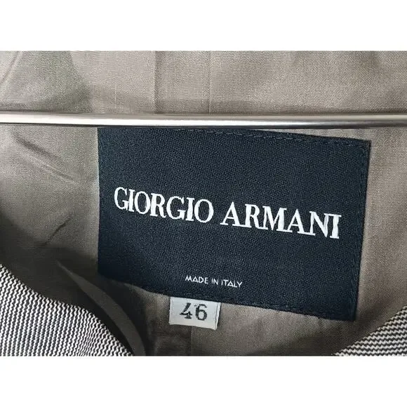 Giorgio Armani Gray Wool Silk Blend Jacket Blazer Size 46 (US 12) Made in Italy - Picture 16 of 16